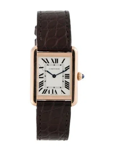 Pre-owned Cartier Tank Solo Watch In Multicolor