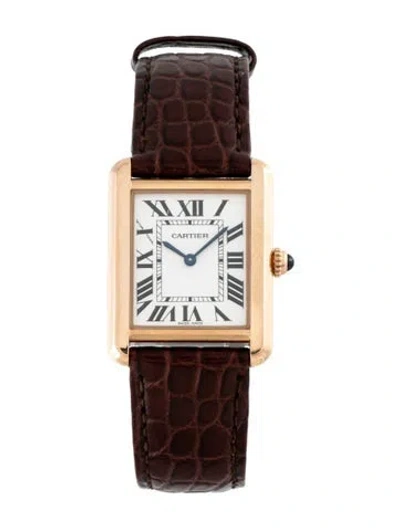 Pre-owned Cartier Tank Solo Watch In Multicolor