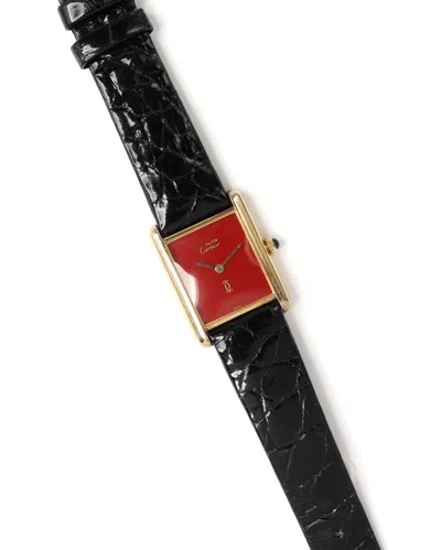 Cartier Tank Vermeil 23mm Manual Ca 1995 Watch In Neutral