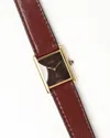 Cartier Tank Vermeil 23mm Rare Manual Watch In Brown