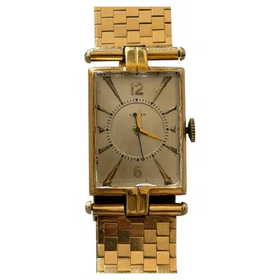 Pre-owned Cartier Tank Watch Ca' 1940's With Gold Brick Bracelet In Multi