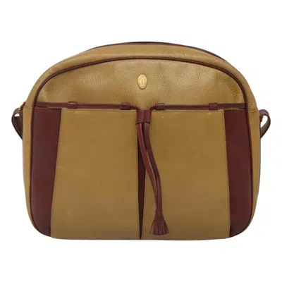 Pre-owned Cartier Tasseled Must De  Leather Beige Leather Shoulder Bag Bag ()