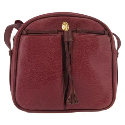 Pre-owned Cartier Tasseled Must De  Leather Burgundy Leather Shoulder Bag Bag ()