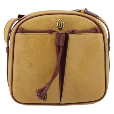 Pre-owned Cartier Tasseled Must De  Leather Yellow Leather Shoulder Bag Bag ()