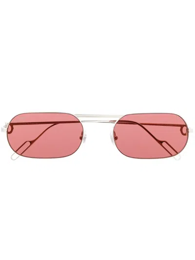 Cartier Tinted Square Sunglasses In Silver