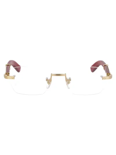 Cartier Titanium Glasses Optical In Gold