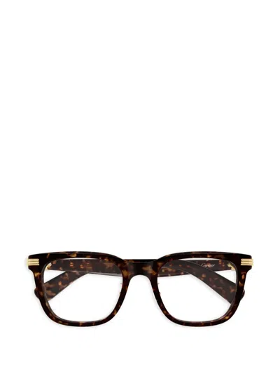 Cartier Tortoiseshell-detail Glasses In Brown