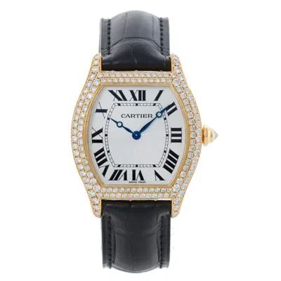 Pre-owned Cartier Tortue Large Ladies Yellow Gold Factory Diamond Case Ref 2496