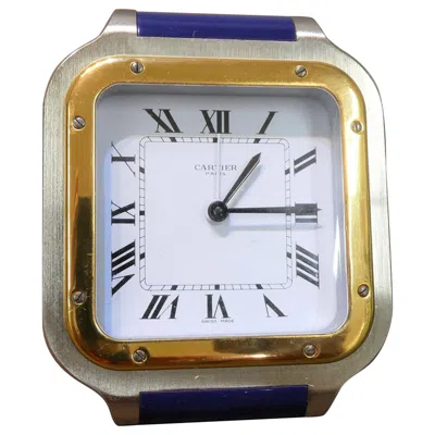 Pre-owned Cartier Travel Alarm Clock In Gray