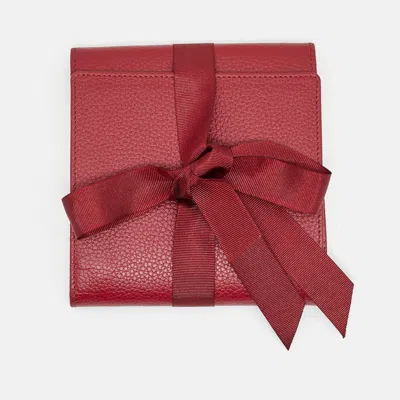 Pre-owned Cartier Travel Pouch Dark Red Leather