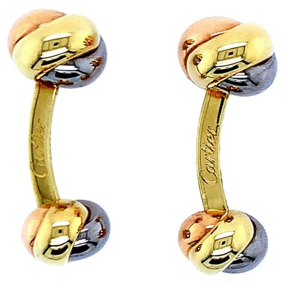 Pre-owned Cartier Tri-color Gold Cufflinks In Multi