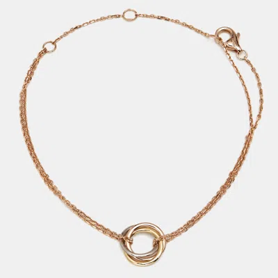 Pre-owned Cartier Trinity 18k Three Tone Gold Bracelet