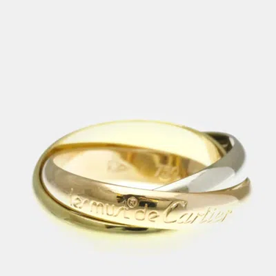 Pre-owned Cartier Trinity 18k Yellow Rose White Gold Band Ring 52
