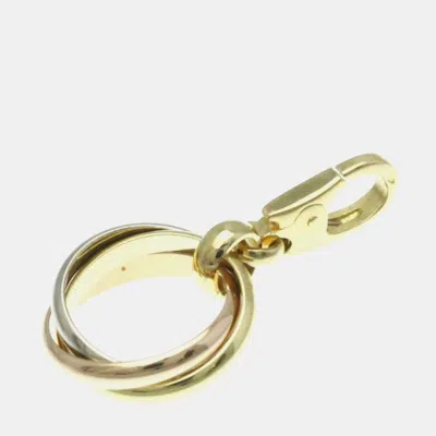 Pre-owned Cartier Trinity 18k Yellow Rose White Gold Charm