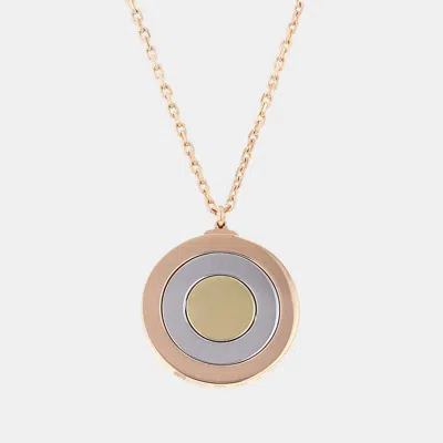 Pre-owned Cartier Trinity 18k Yellow Rose White Gold Necklace