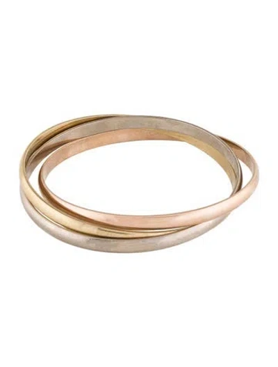 Pre-owned Cartier Trinity Bangle Bracelet, Classic Model, 6.75" In Multi
