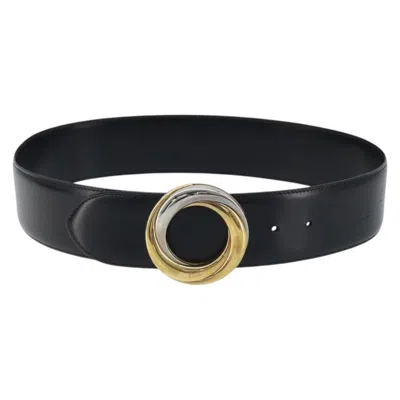 Pre-owned Cartier Trinity Belt Leather Black Leather Belts Accessory ()