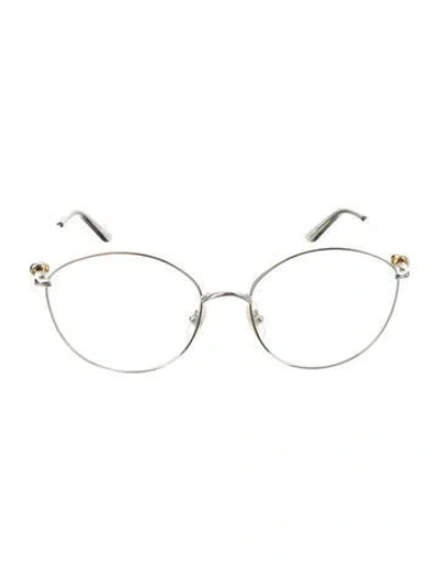 Pre-owned Cartier Trinity De  Cat-eye Eyeglasses In Silver