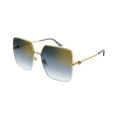Cartier Trinity De  Grey Gradient Multi Treatment Square Ladies Sunglasses Ct0361s 001 61