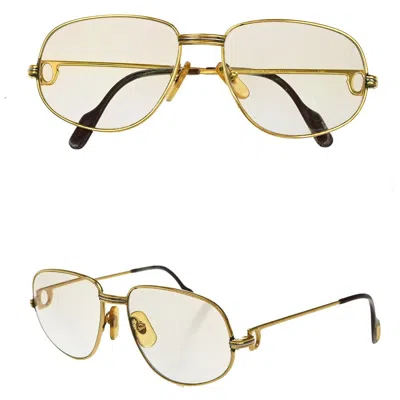 Pre-owned Cartier Trinity Glasses Gold Plated Gold Metal Sunglasse Accessory ()