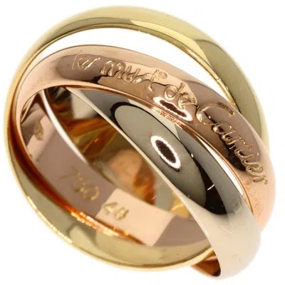 Pre-owned Cartier Trinity Gold Pink Yellow Band Ring ()