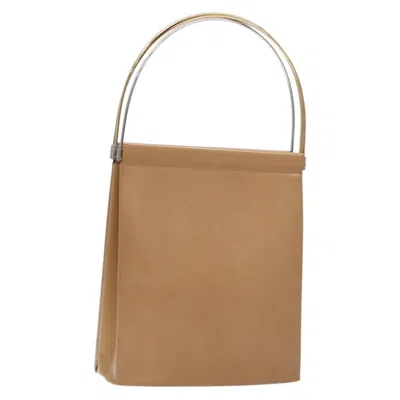 Pre-owned Cartier Trinity Hand Bag Leather Beige Leather Bag () In Sand