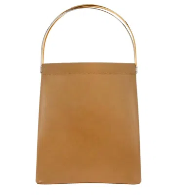 Pre-owned Cartier Trinity Hand Bag Leather Beige Leather Handbag () In Sand