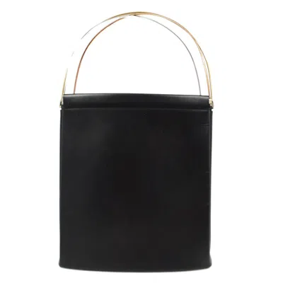 Pre-owned Cartier Trinity Hand Bag Leather Black Leather Handbag ()