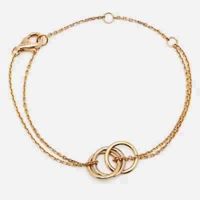 Pre-owned Cartier Trinity On Chain 18k Three Tone Gold Bracelet