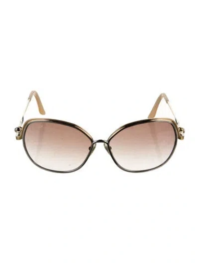 Pre-owned Cartier Trinity Oversize Sunglasses In Multi