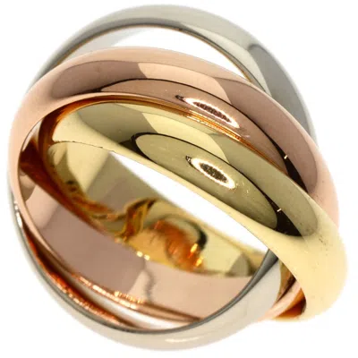 Pre-owned Cartier Trinity Pink White Yellow Band Ring ()