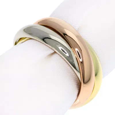 Pre-owned Cartier Trinity Pink White Yellow Band Ring ()