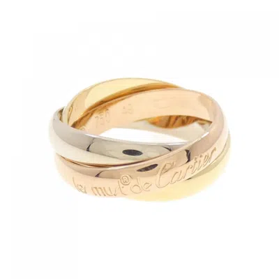 Pre-owned Cartier Trinity Pink White Yellow Band Ring () In Multi