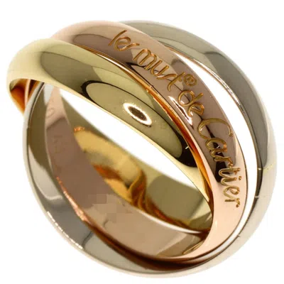 Pre-owned Cartier Trinity Pink White Yellow Band Ring () In Multi