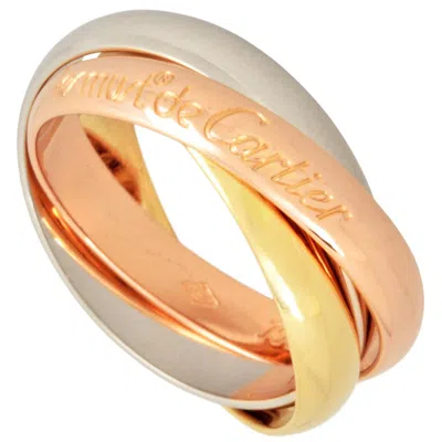 Pre-owned Cartier Trinity Pink White Yellow Band Ring () In Multi