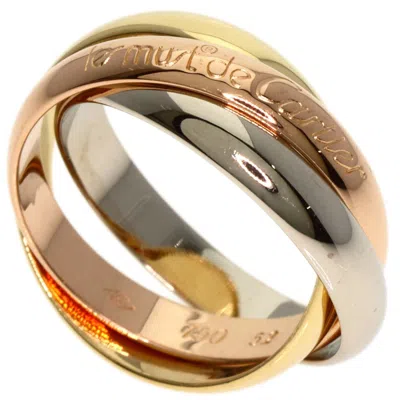Pre-owned Cartier Trinity Pink White Yellow Band Ring () In Multi