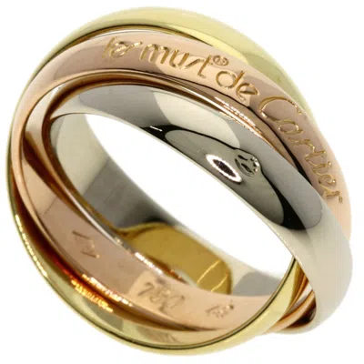 Pre-owned Cartier Trinity Pink White Yellow Band Ring () In Multi