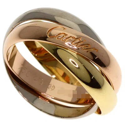 Pre-owned Cartier Trinity Pink White Yellow Band Ring () In Multi