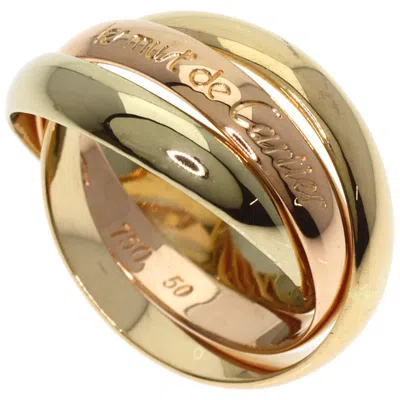 Pre-owned Cartier Trinity Pink White Yellow Band Ring () In Multi