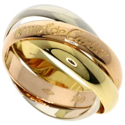 Pre-owned Cartier Trinity Pink White Yellow Band Ring () In Multi