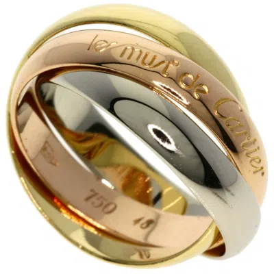 Pre-owned Cartier Trinity Pink White Yellow Band Ring () In Multi