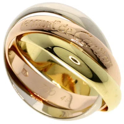 Pre-owned Cartier Trinity Pink White Yellow Band Ring () In Multi