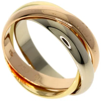 Pre-owned Cartier Trinity Pink White Yellow Band Ring () In Multi
