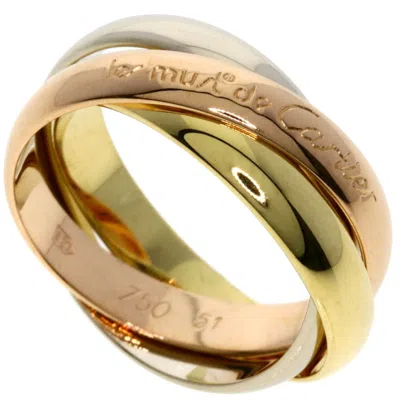 Pre-owned Cartier Trinity Pink White Yellow Band Ring () In Multi