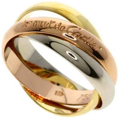 Pre-owned Cartier Trinity Pink White Yellow Band Ring () In Multi