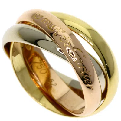 Pre-owned Cartier Trinity Pink White Yellow Band Ring () In Multi