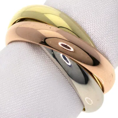 Pre-owned Cartier Trinity Pink White Yellow Band Ring () In Multi