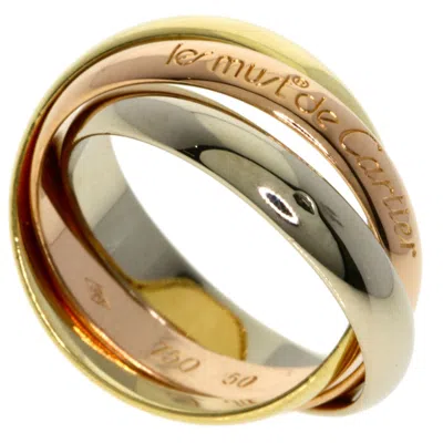 Pre-owned Cartier Trinity Pink White Yellow Band Ring () In Multi