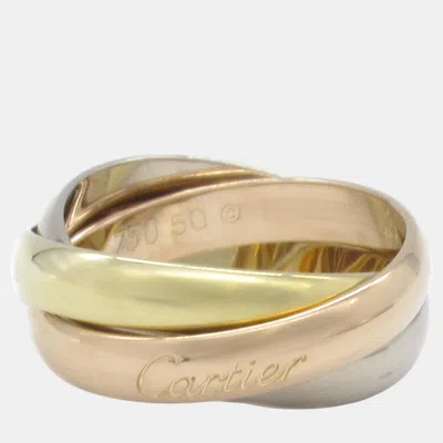Pre-owned Cartier Trinity Ring 18k Gold B4052750 Gold Metal Eu 50