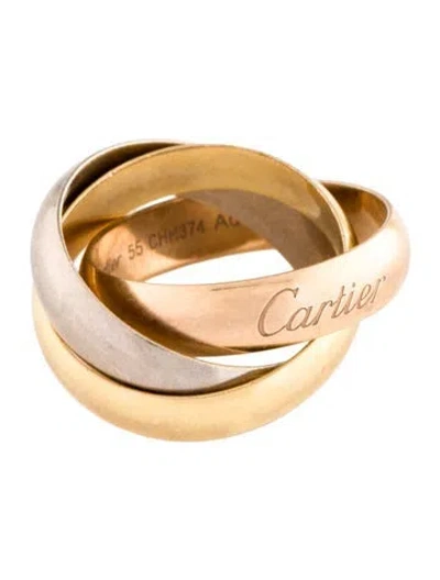 Pre-owned Cartier Trinity Ring, Large Model In Multi
